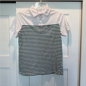 Vineyard Vines Striped Polo Shirt with Whale Logo-Size L (16)